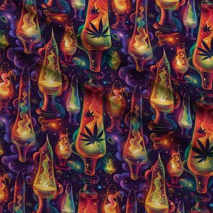 Psychedelic Glow Pattern 8 Minky Fabric