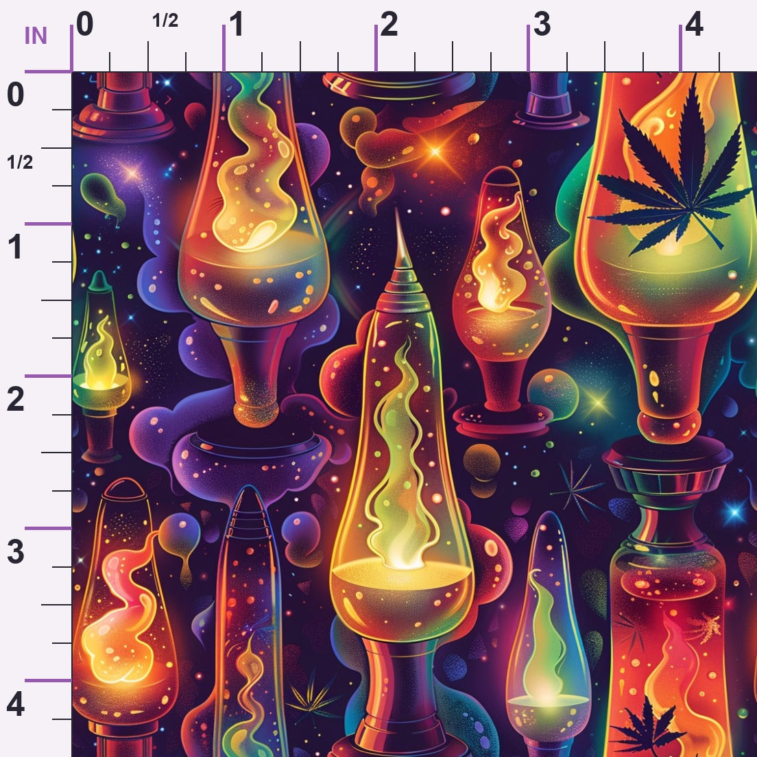 Psychedelic Glow Pattern 8 Minky Fabric