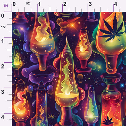 Psychedelic Glow Pattern 8 Minky Fabric