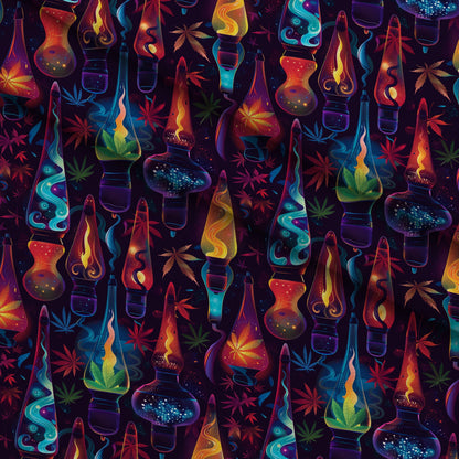 Psychedelic Glow Pattern 9 Minky Fabric