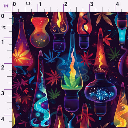 Psychedelic Glow Pattern 9 Minky Fabric