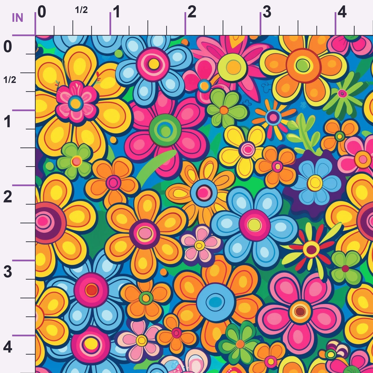 Psychedelic Petals Pattern 2 Minky Fabric