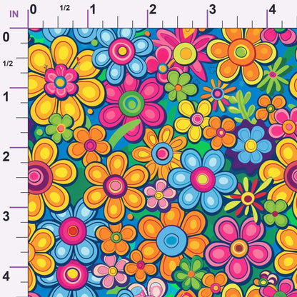 Psychedelic Petals Pattern 2 Minky Fabric