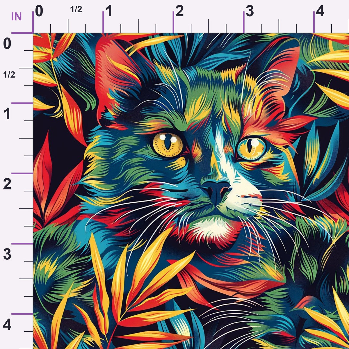 Psychedelic Whiskers Pattern 10 Minky Fabric