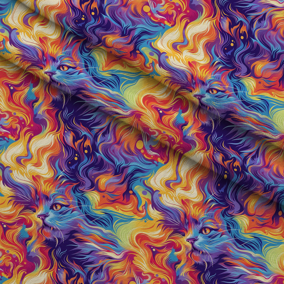 Psychedelic Whiskers Pattern 11 Minky Fabric
