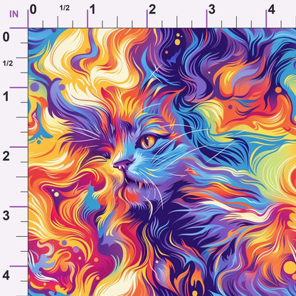 Psychedelic Whiskers Pattern 11 Minky Fabric