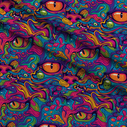 Psychedelic Whiskers Pattern 13 Minky Fabric