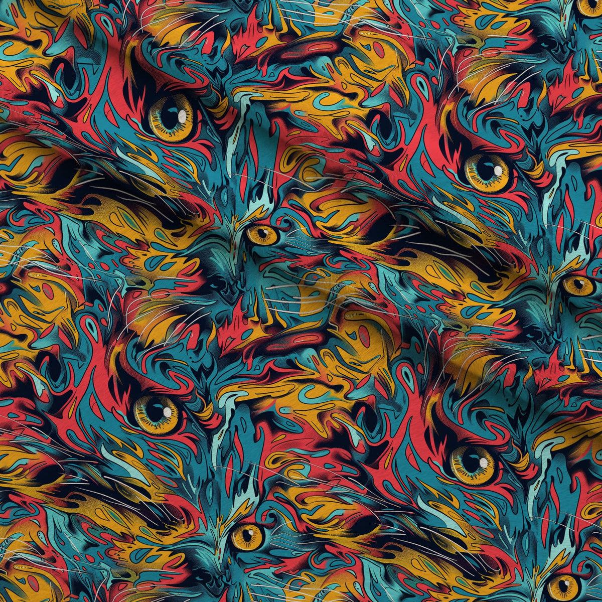 Psychedelic Whiskers Pattern 14 Minky Fabric