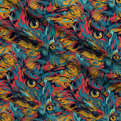 Psychedelic Whiskers Pattern 14 Minky Fabric