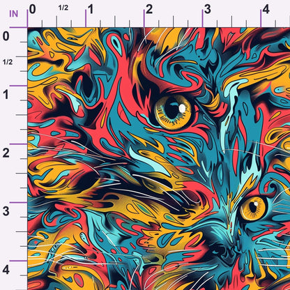 Psychedelic Whiskers Pattern 14 Minky Fabric