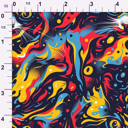 Psychedelic Whiskers Pattern 15 Minky Fabric