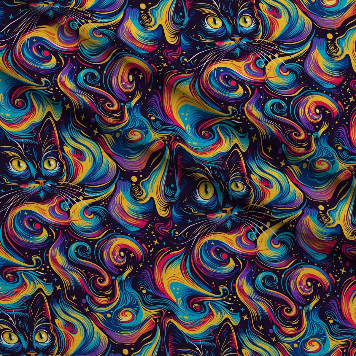 Psychedelic Whiskers Pattern 2 Minky Fabric