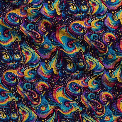 Psychedelic Whiskers Pattern 2 Minky Fabric