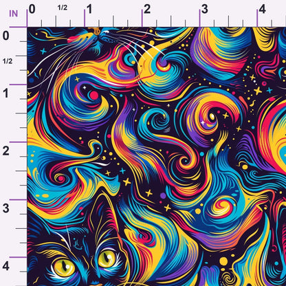 Psychedelic Whiskers Pattern 2 Minky Fabric