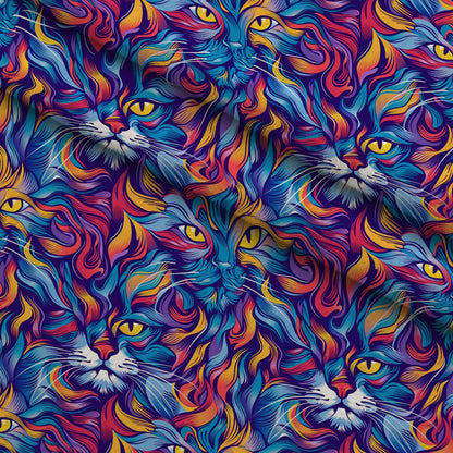 Psychedelic Whiskers Pattern 3 Minky Fabric