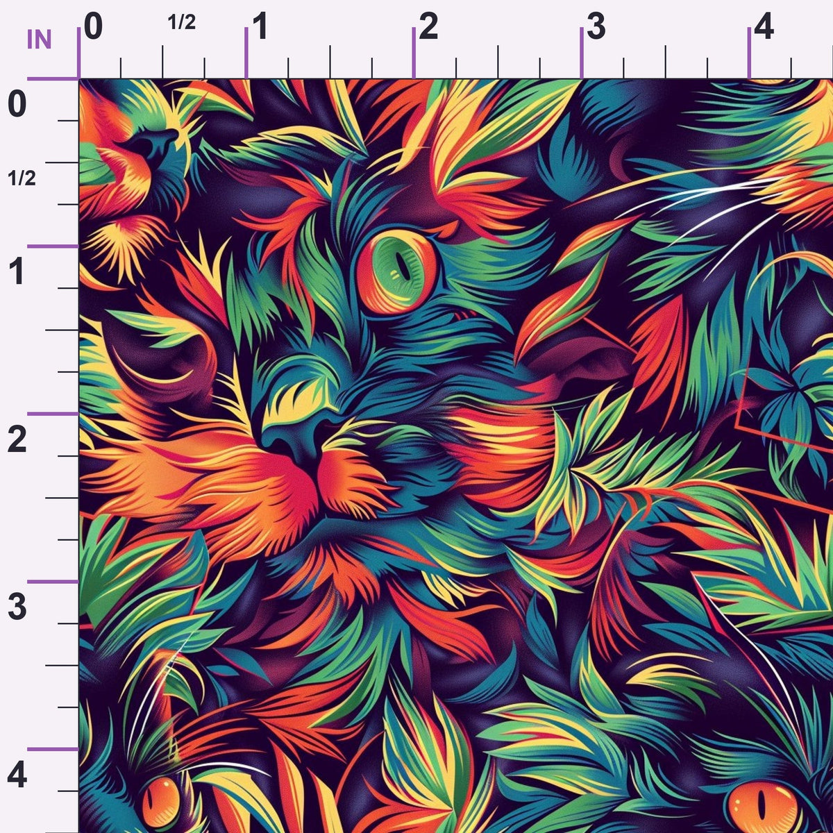 Psychedelic Whiskers Pattern 4 Minky Fabric