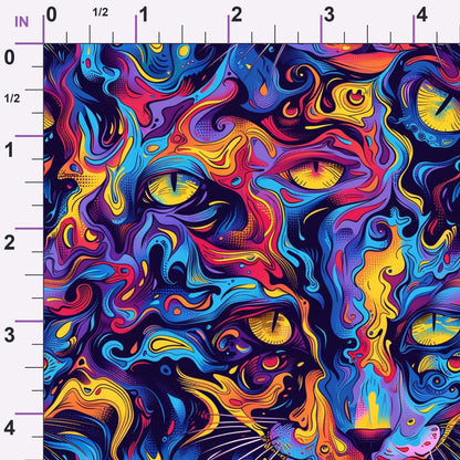 Psychedelic Whiskers Pattern 6 Minky Fabric