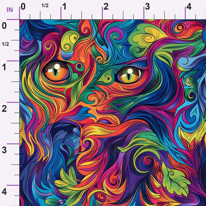 Psychedelic Whiskers Pattern 7 Minky Fabric