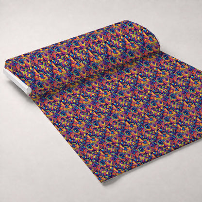 Psychedelic Whiskers Pattern 8 Minky Fabric