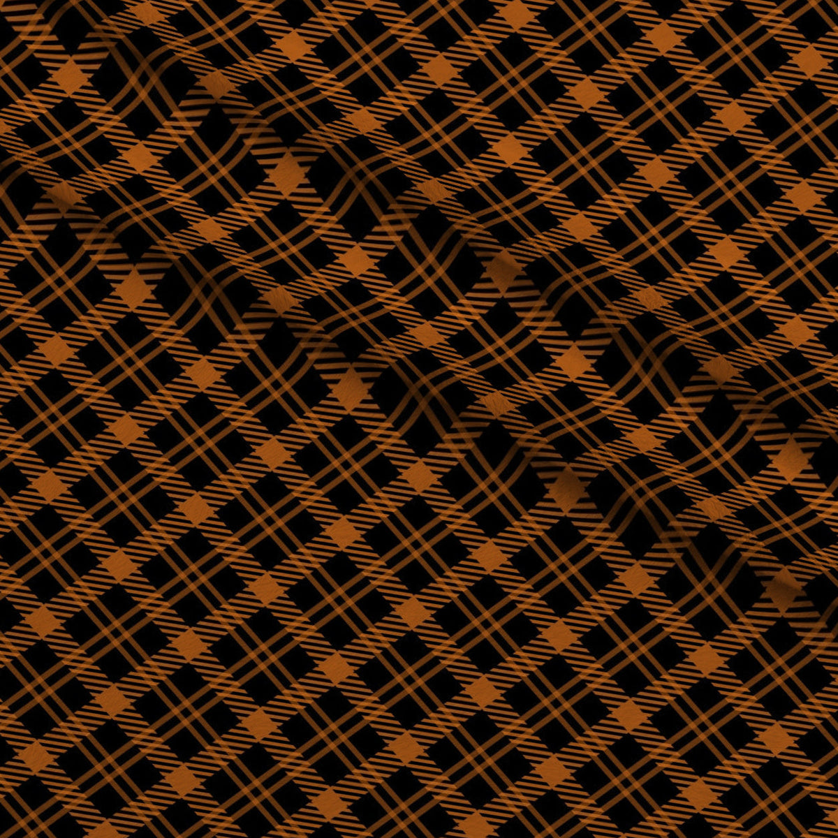 Pumpkin Gingham Pattern 10 Minky Fabric