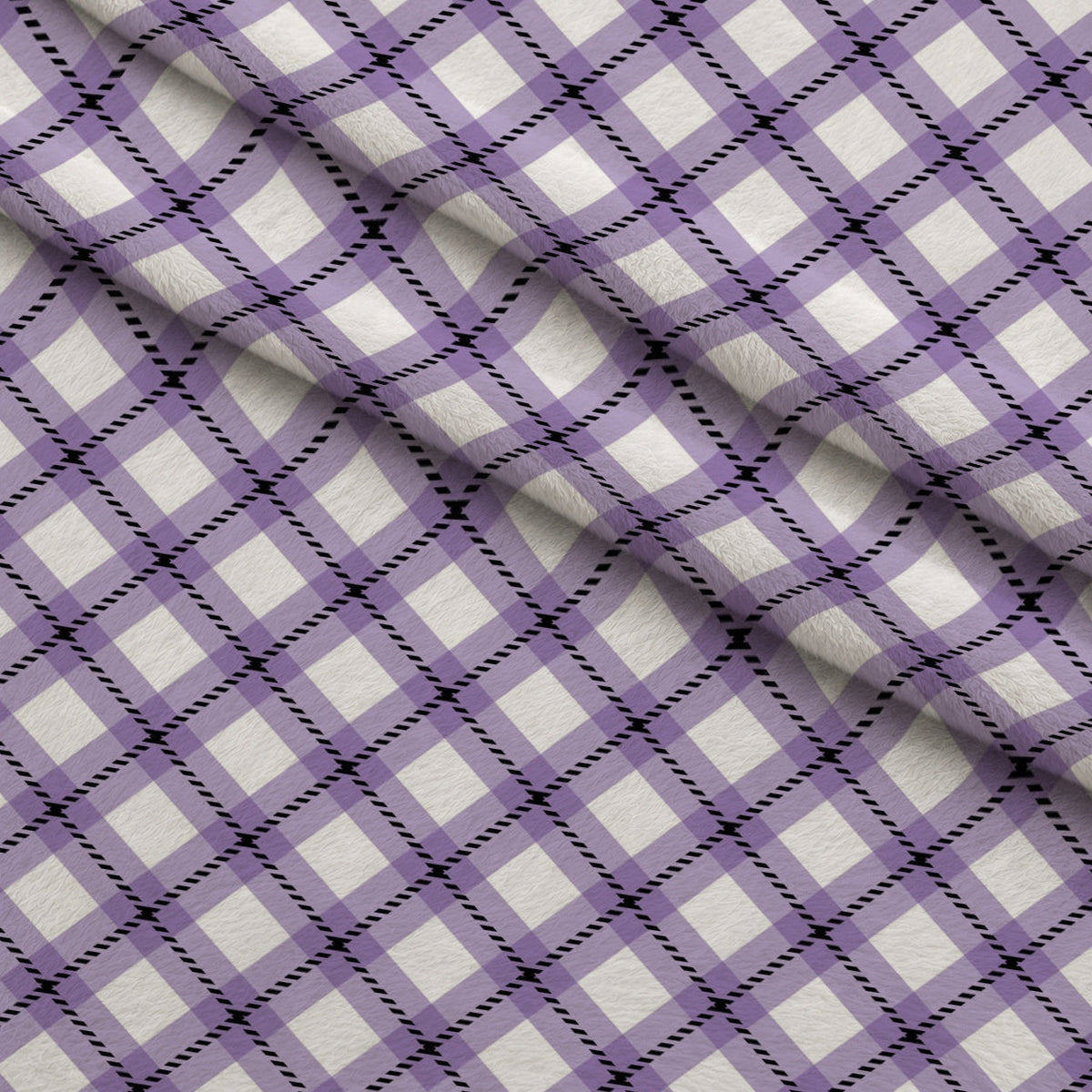 Pumpkin Gingham Pattern 14 Minky Fabric
