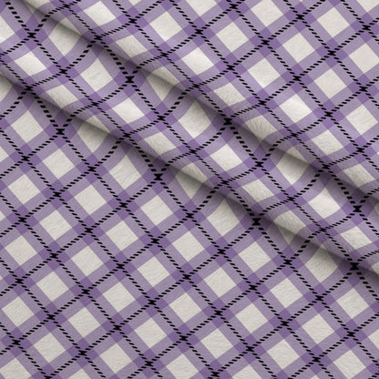 Pumpkin Gingham Pattern 14 Minky Fabric