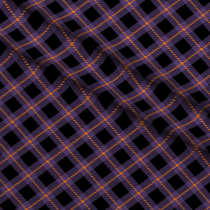 Pumpkin Gingham Pattern 15 Minky Fabric