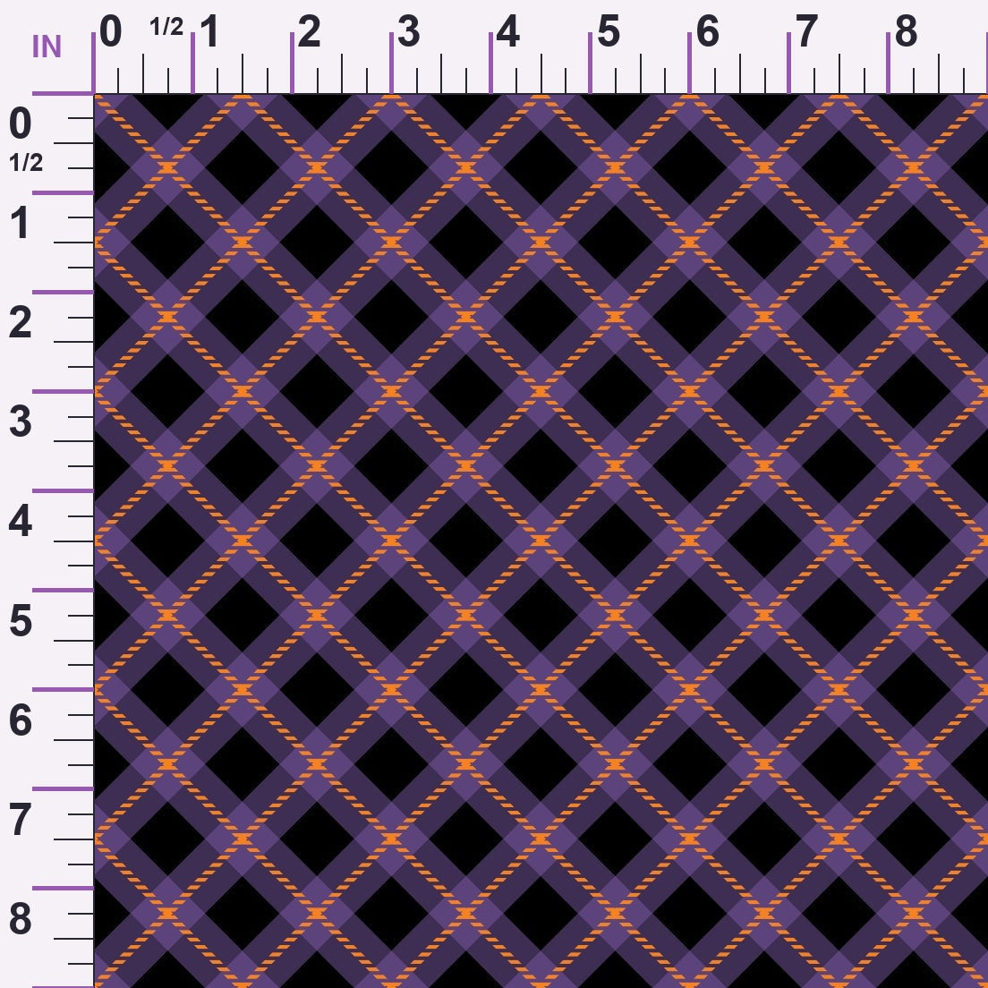 Pumpkin Gingham Pattern 15 Minky Fabric