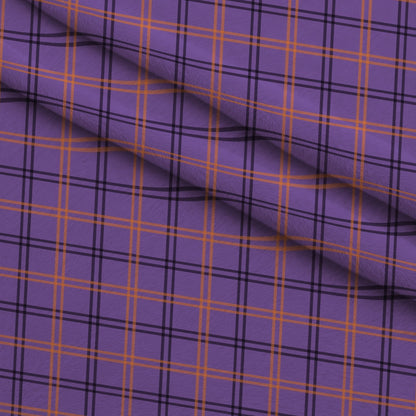 Pumpkin Gingham Pattern 16 Minky Fabric