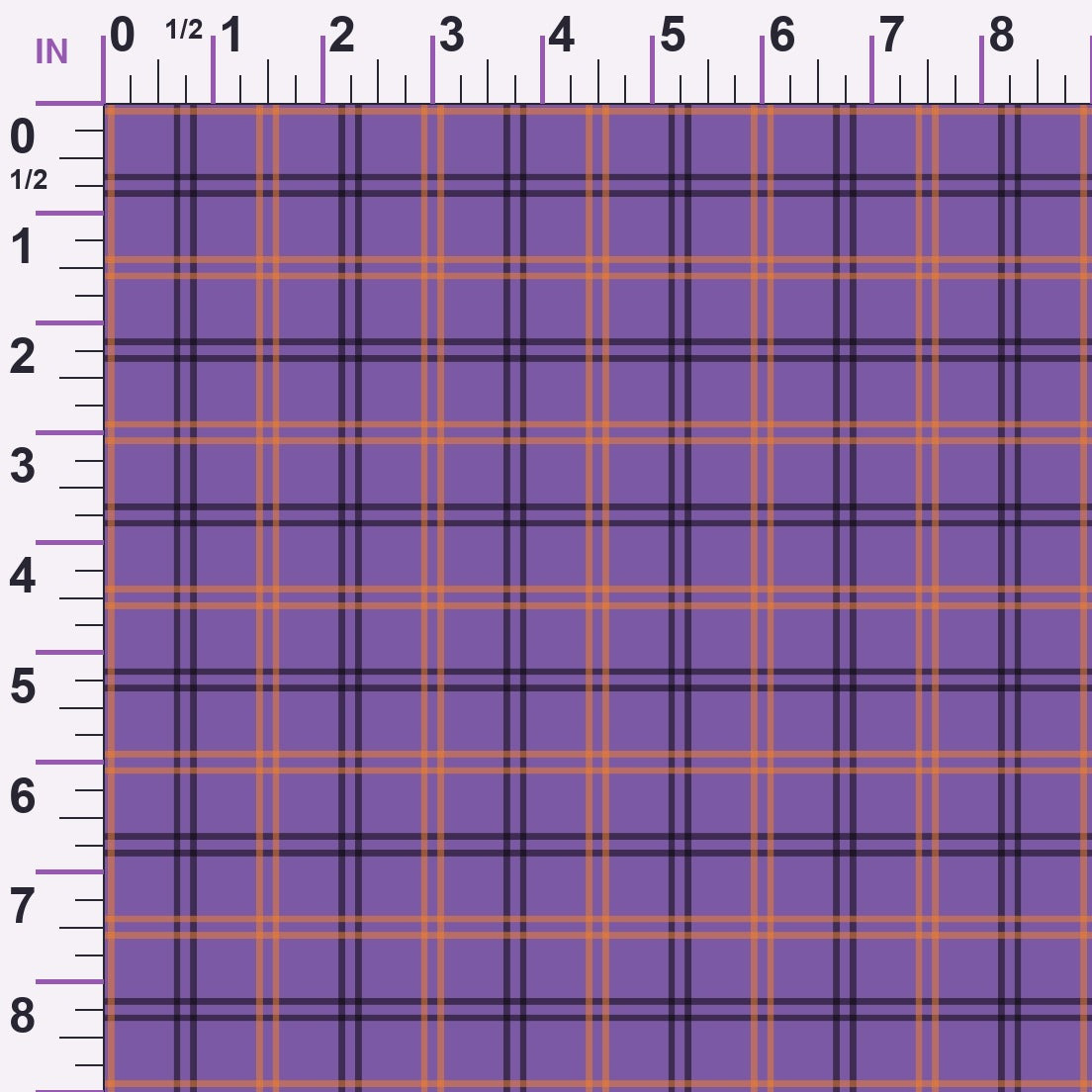 Pumpkin Gingham Pattern 16 Minky Fabric