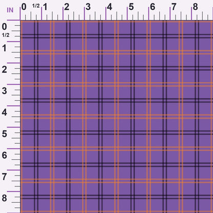 Pumpkin Gingham Pattern 16 Minky Fabric
