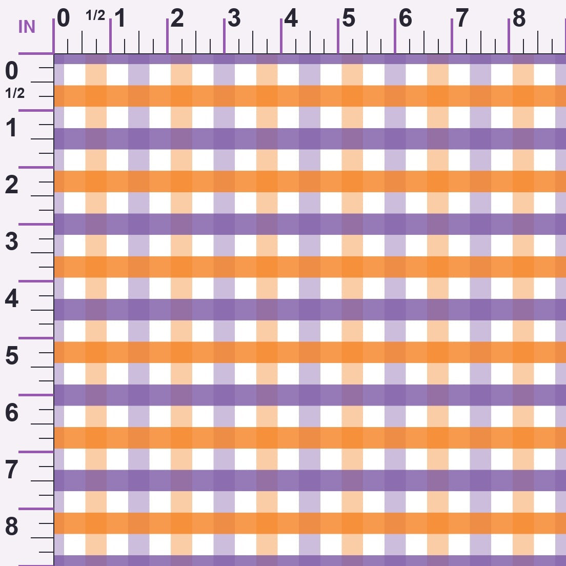 Pumpkin Gingham Pattern 18 Minky Fabric
