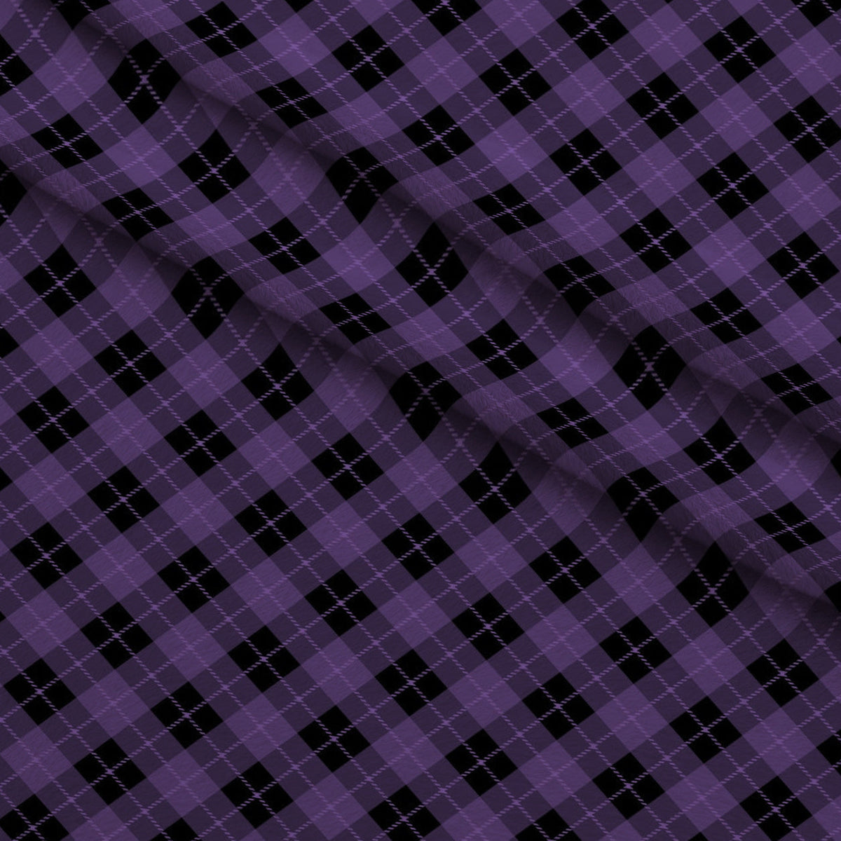 Pumpkin Gingham Pattern 19 Minky Fabric