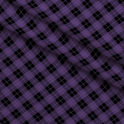 Pumpkin Gingham Pattern 19 Minky Fabric