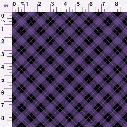 Pumpkin Gingham Pattern 19 Minky Fabric