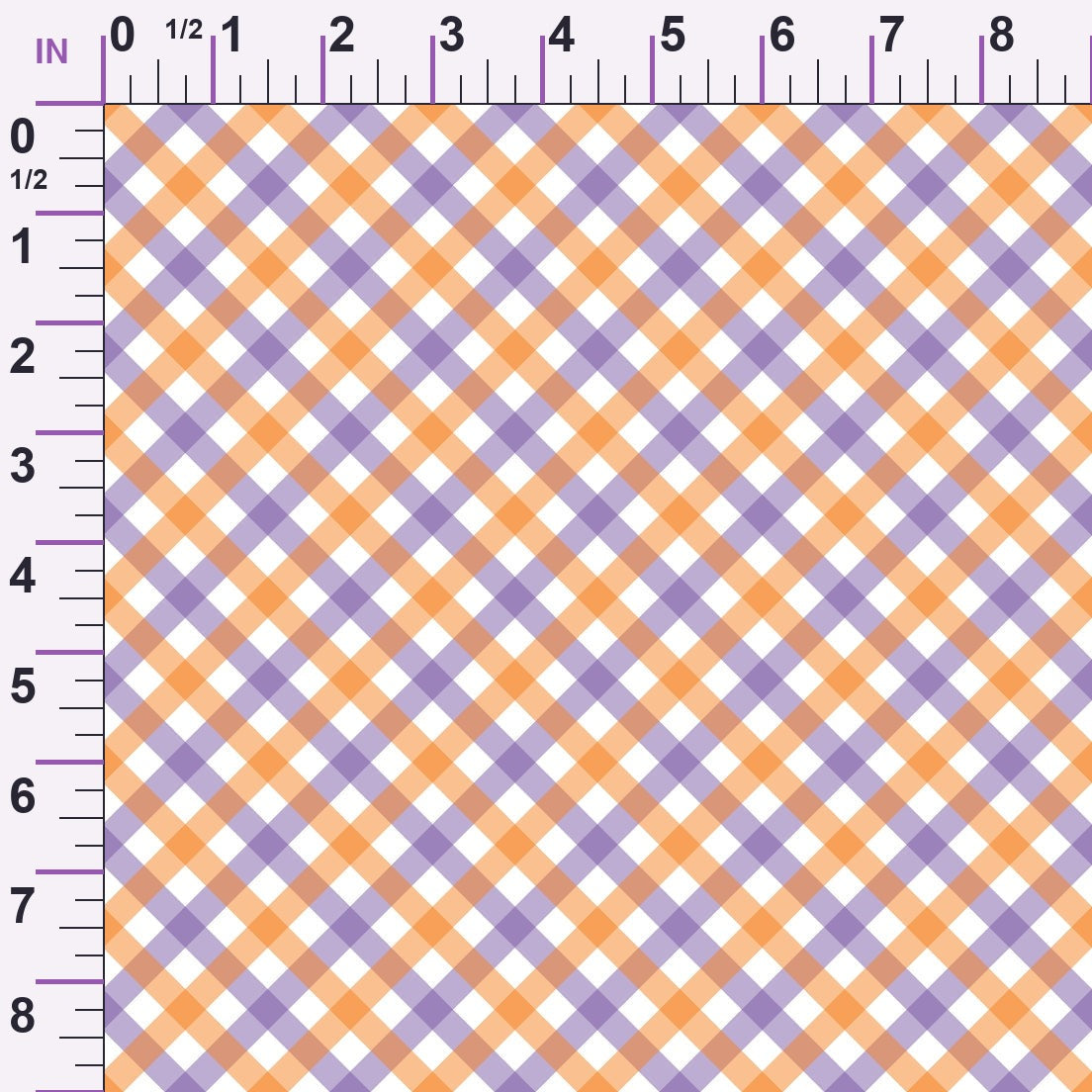 Pumpkin Gingham Pattern 2 Minky Fabric