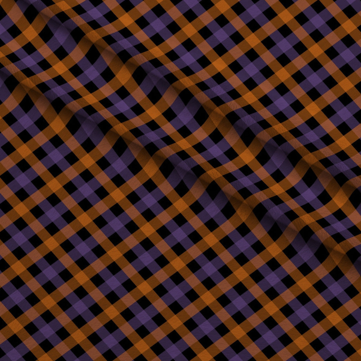 Pumpkin Gingham Pattern 3 Minky Fabric