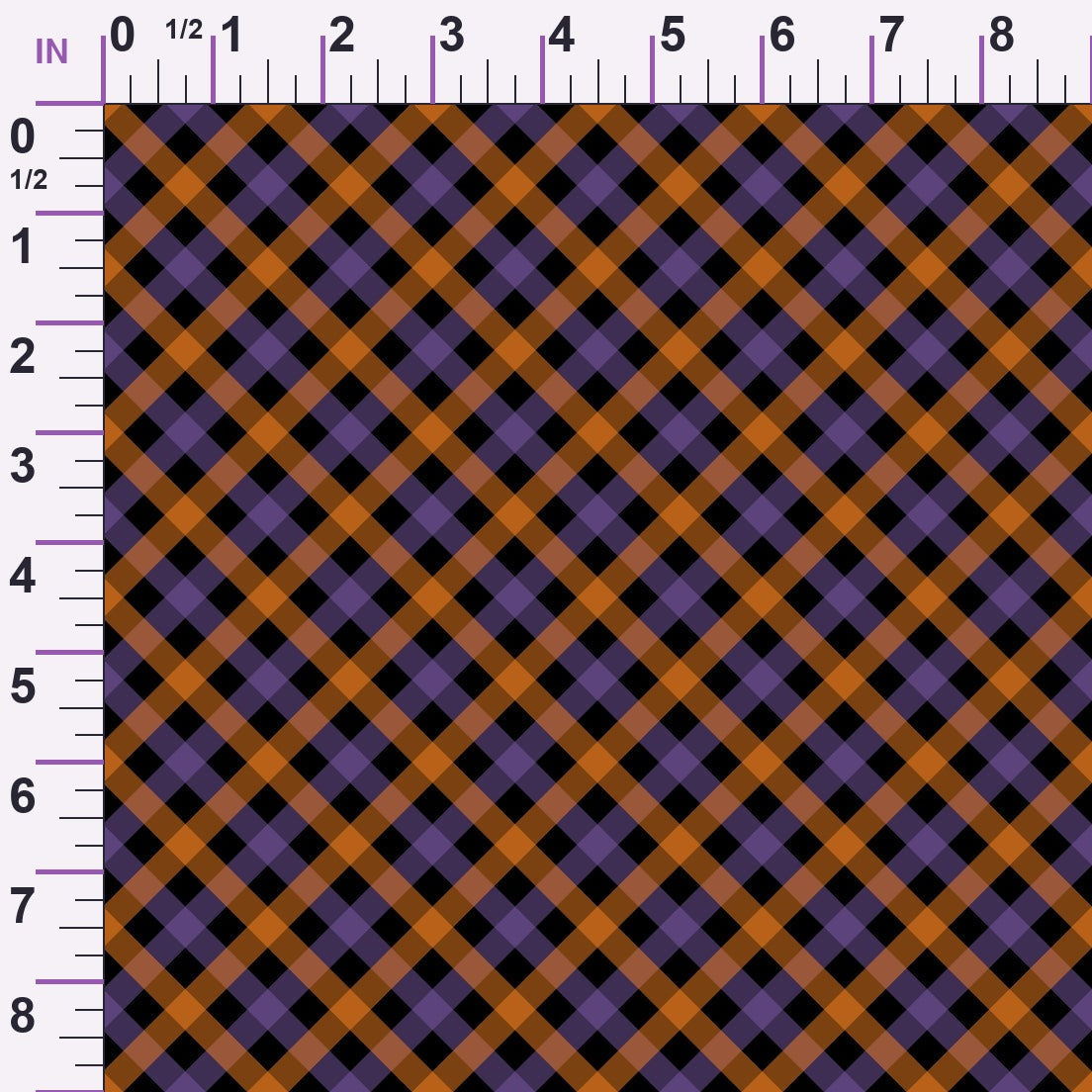 Pumpkin Gingham Pattern 3 Minky Fabric