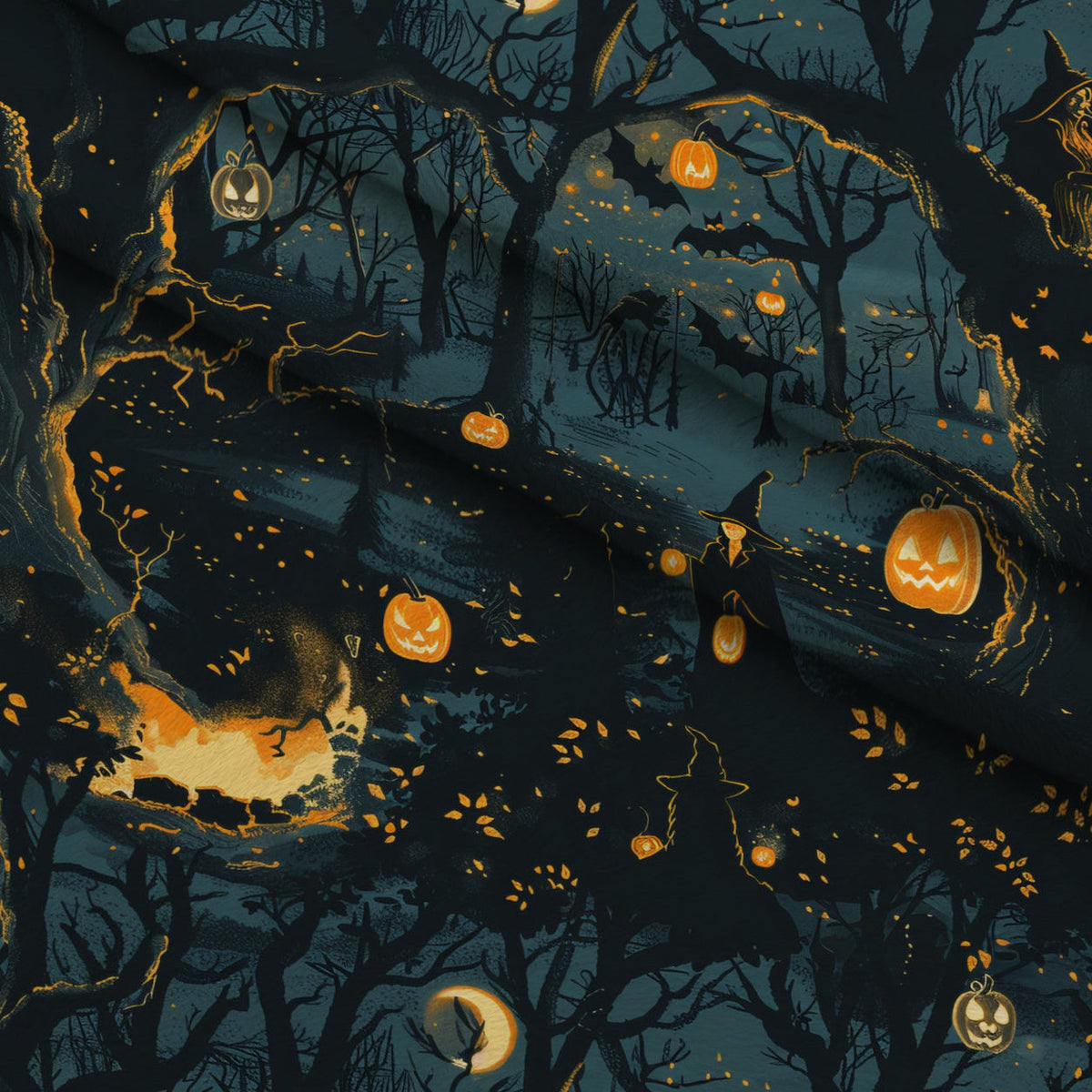 Pumpkin Hollow Pattern 16 Minky Fabric