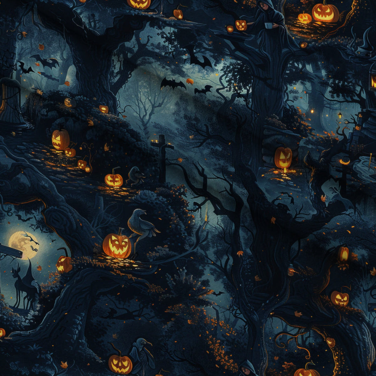 Pumpkin Hollow Pattern 18 Minky Fabric