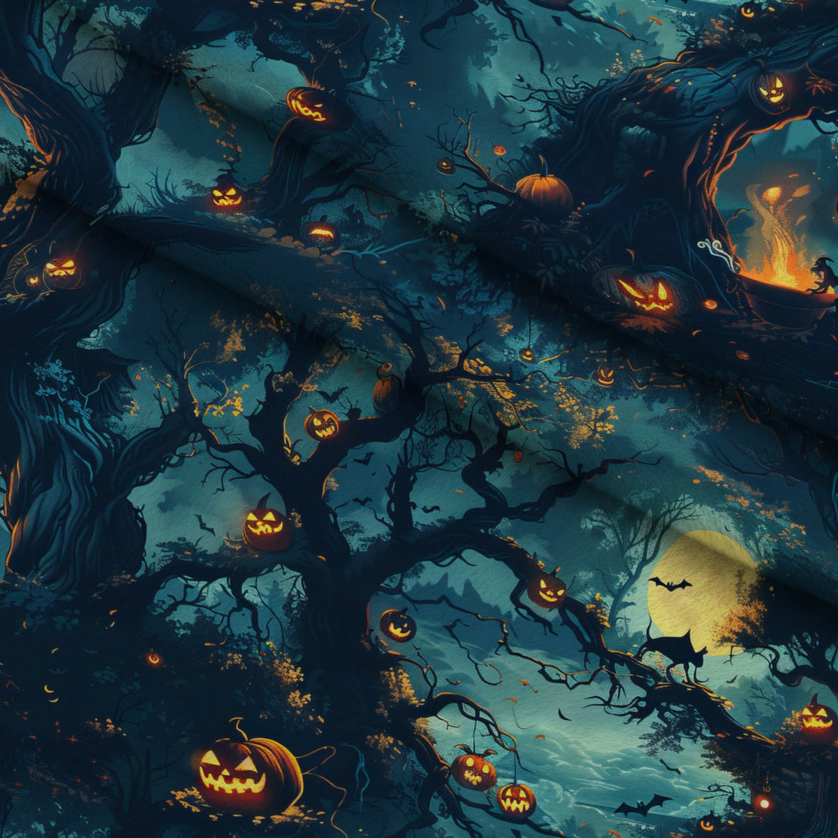 Pumpkin Hollow Pattern 19 Minky Fabric