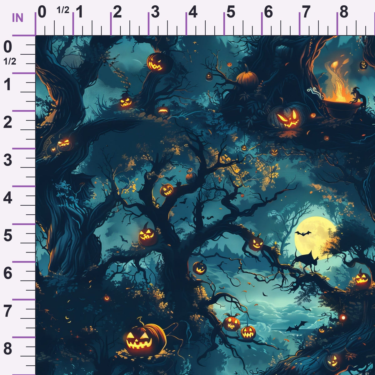 Pumpkin Hollow Pattern 19 Minky Fabric