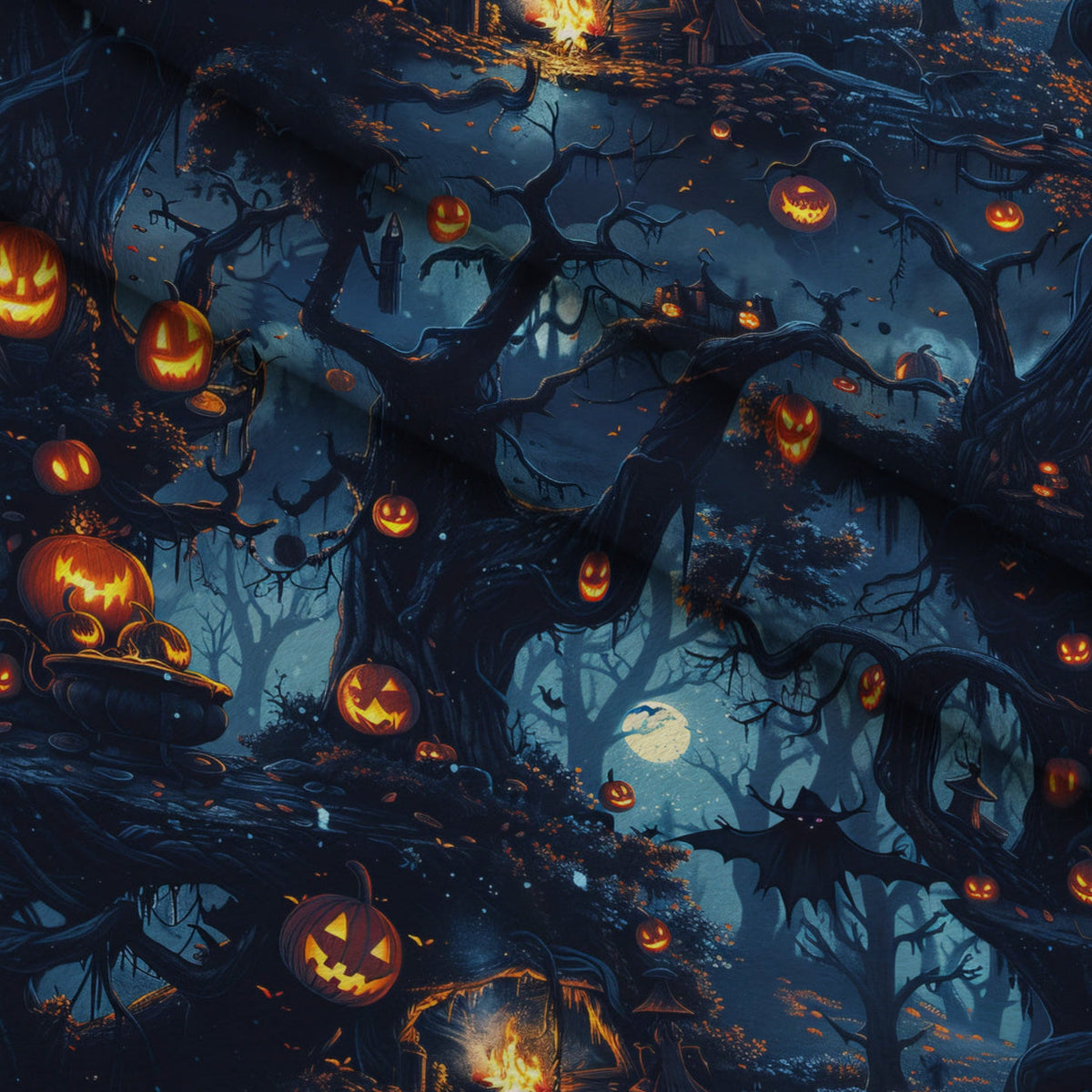 Pumpkin Hollow Pattern 21 Minky Fabric