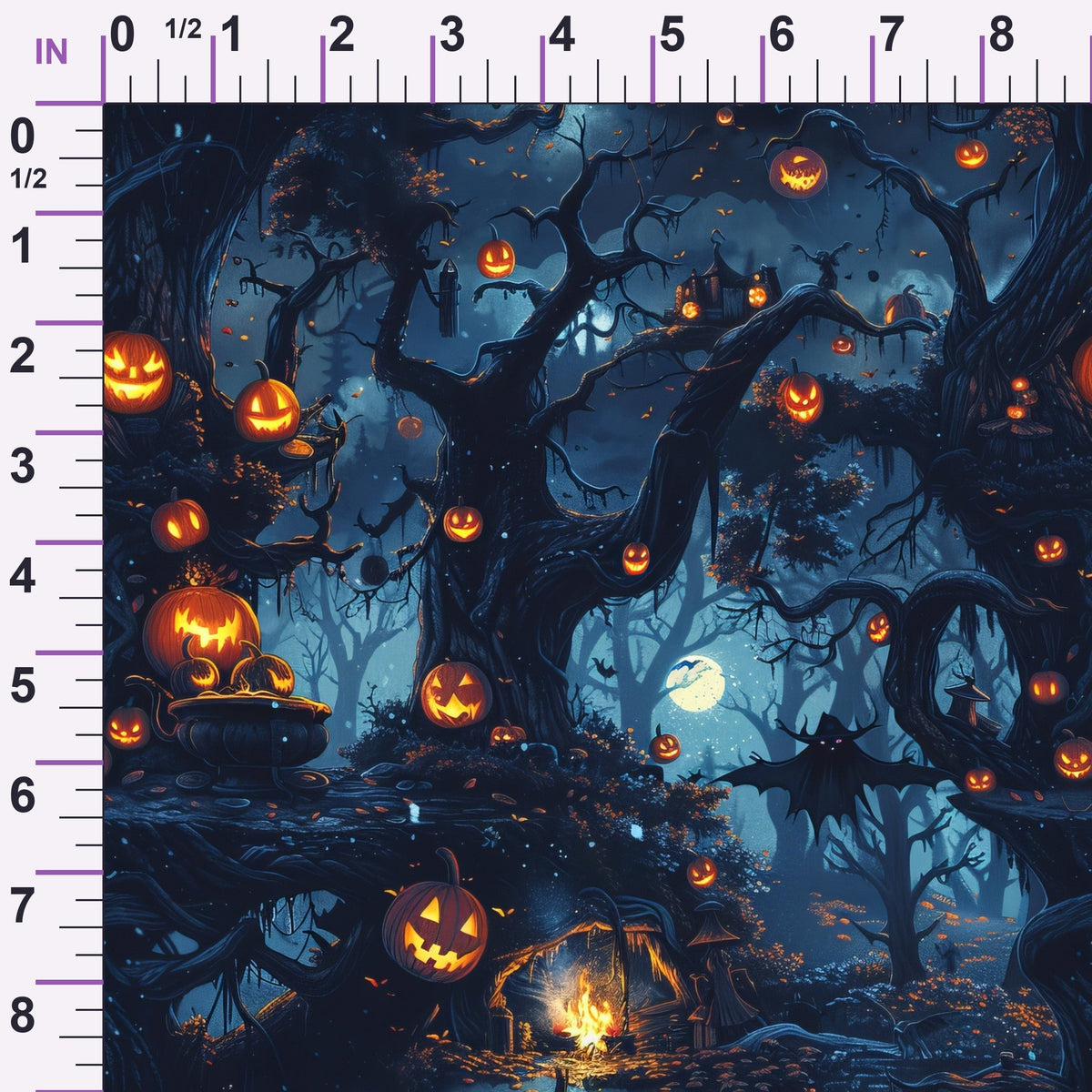 Pumpkin Hollow Pattern 21 Minky Fabric