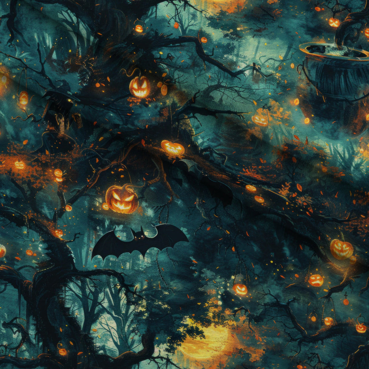 Pumpkin Hollow Pattern 7 Minky Fabric