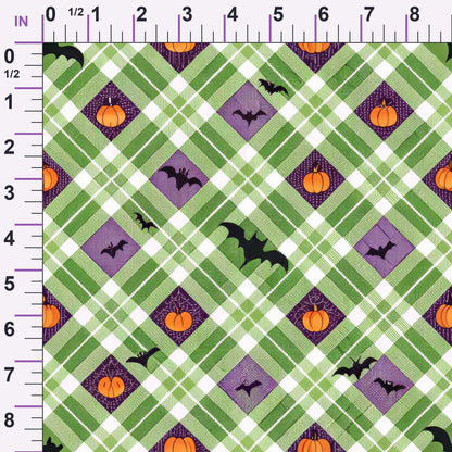 Pumpkin Patch Plaid Pattern 5 Minky Fabric