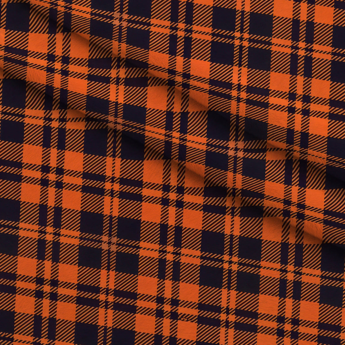 Pumpkin Patch Plaid Pattern 8 Minky Fabric