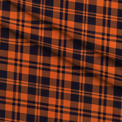 Pumpkin Patch Plaid Pattern 8 Minky Fabric