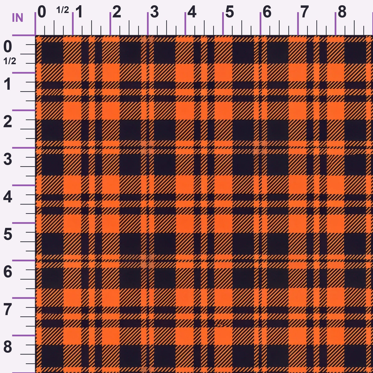 Pumpkin Patch Plaid Pattern 8 Minky Fabric