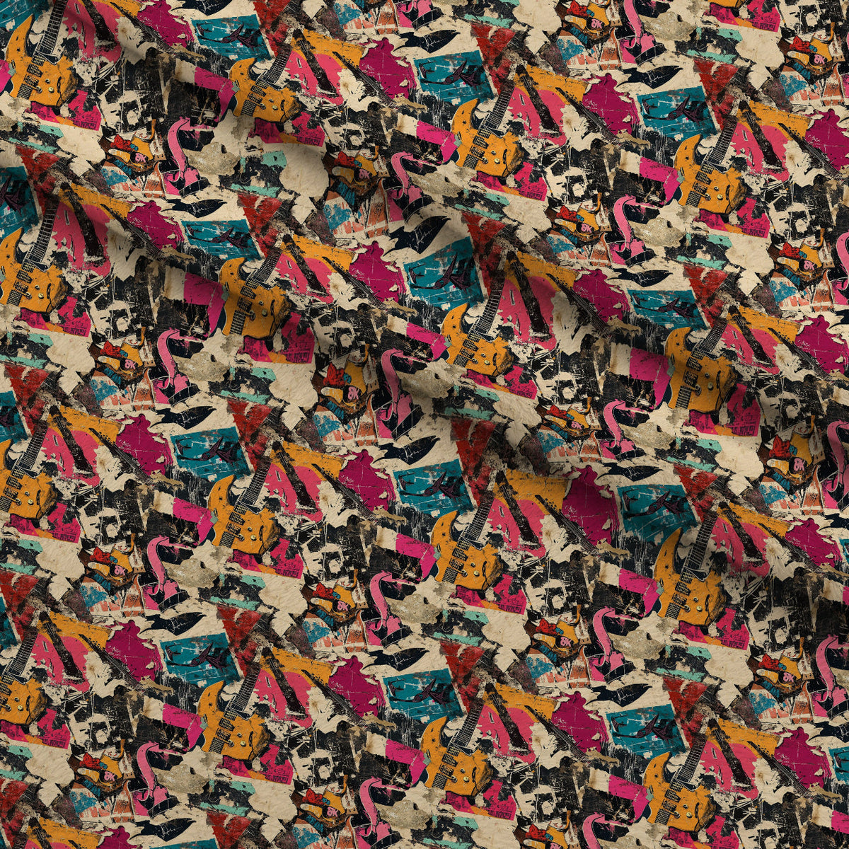 Punk Poster Riot Pattern 11 Minky Fabric